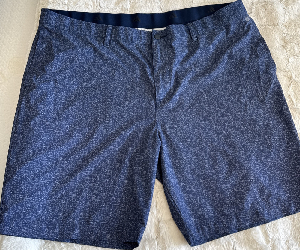 Adidas Ultimate 365 Printed Golf Performance Shorts Mens 42 Navy HR7935